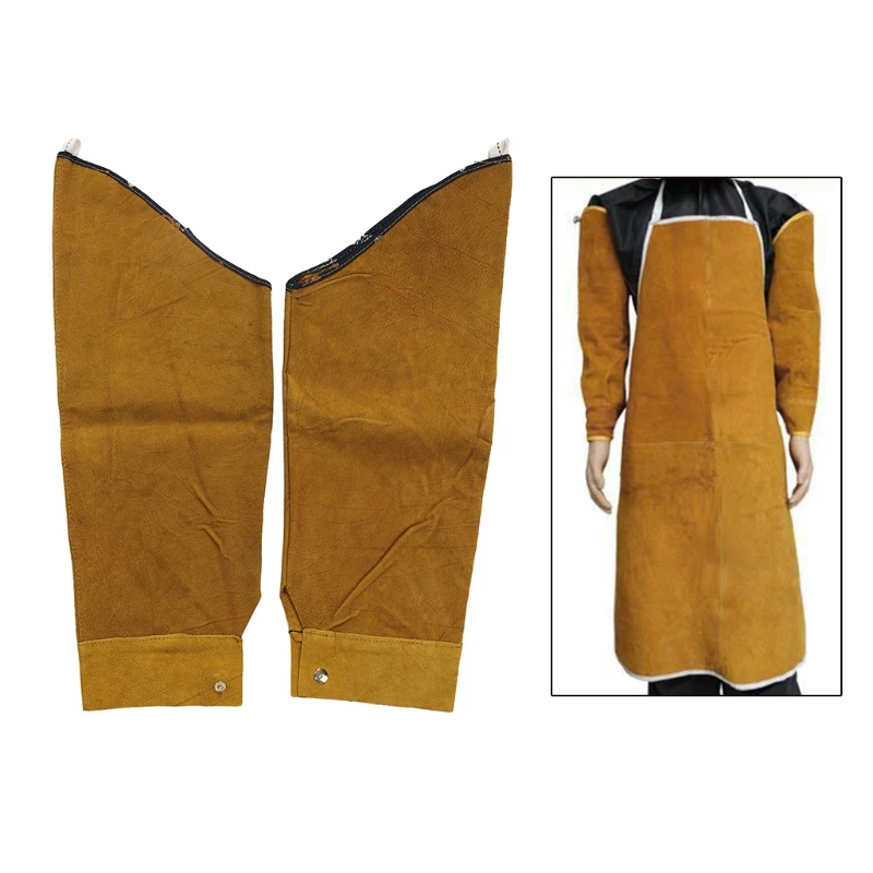 

Split Leather Heat Resistant Welding Sleeves Protective Armband for Welding Tool