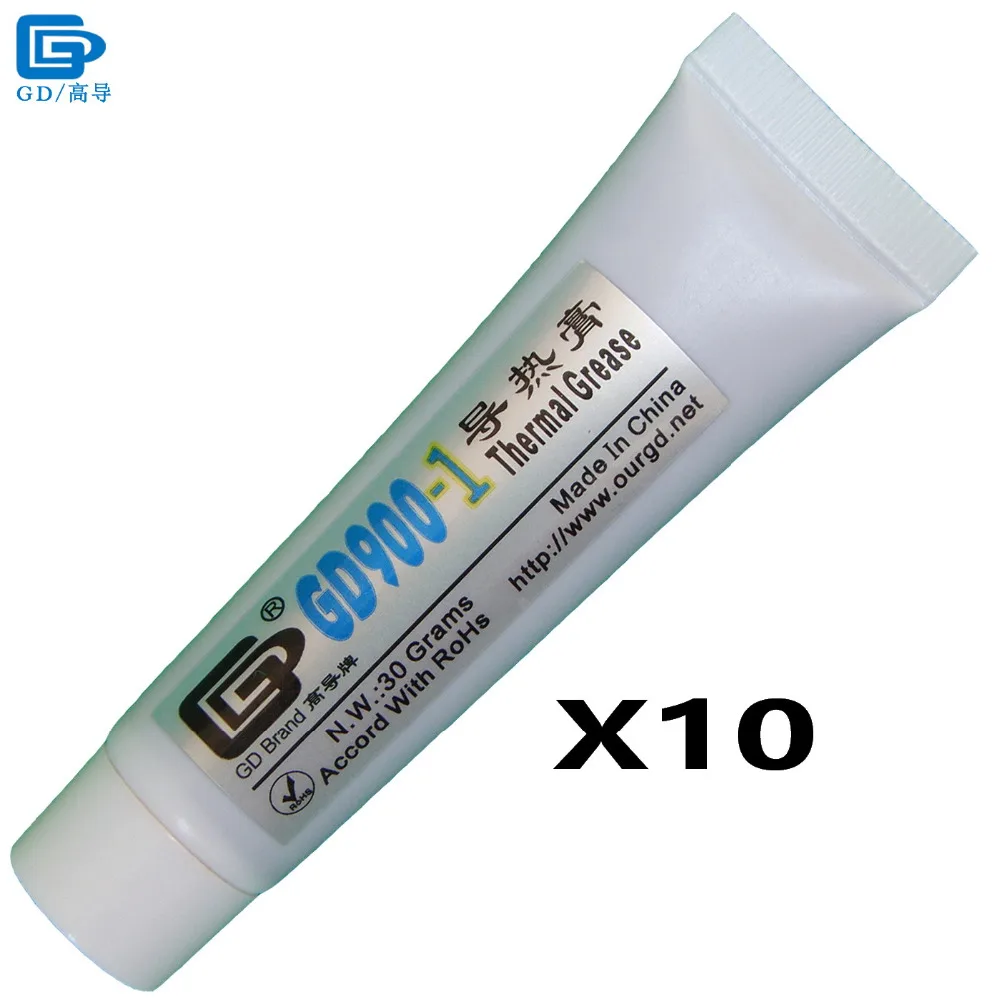 

GD Brand Thermal Grease Paste Silicone GD900-1 Heat Sink Compound Containing Silver Net Weight 30 Grams 10 Pieces Gray ST30