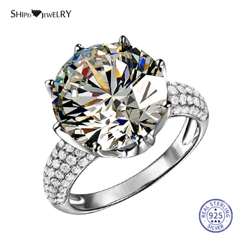 

Shipei 100% 925 Sterling Silver Fine Jewelry 2.9ct Created Moissanite Ring Engagement Wedding Ring for Women Anniversary Gift