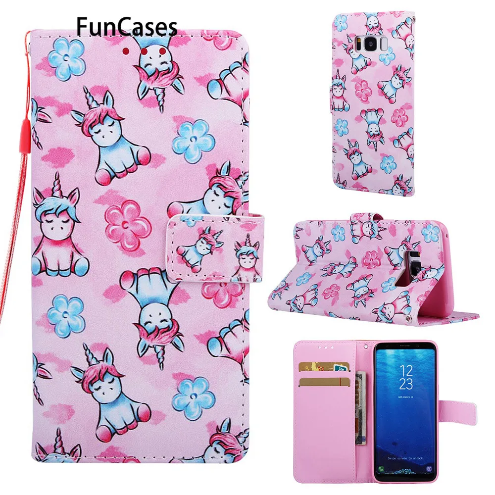 Сумка для телефона из искусственной кожи с животными capinha samsung S8 чехол Чехлы Galaxy