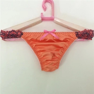 Мужские прозрачные трусы джоки Sissy фиолетовые кружевные стринги с оборками