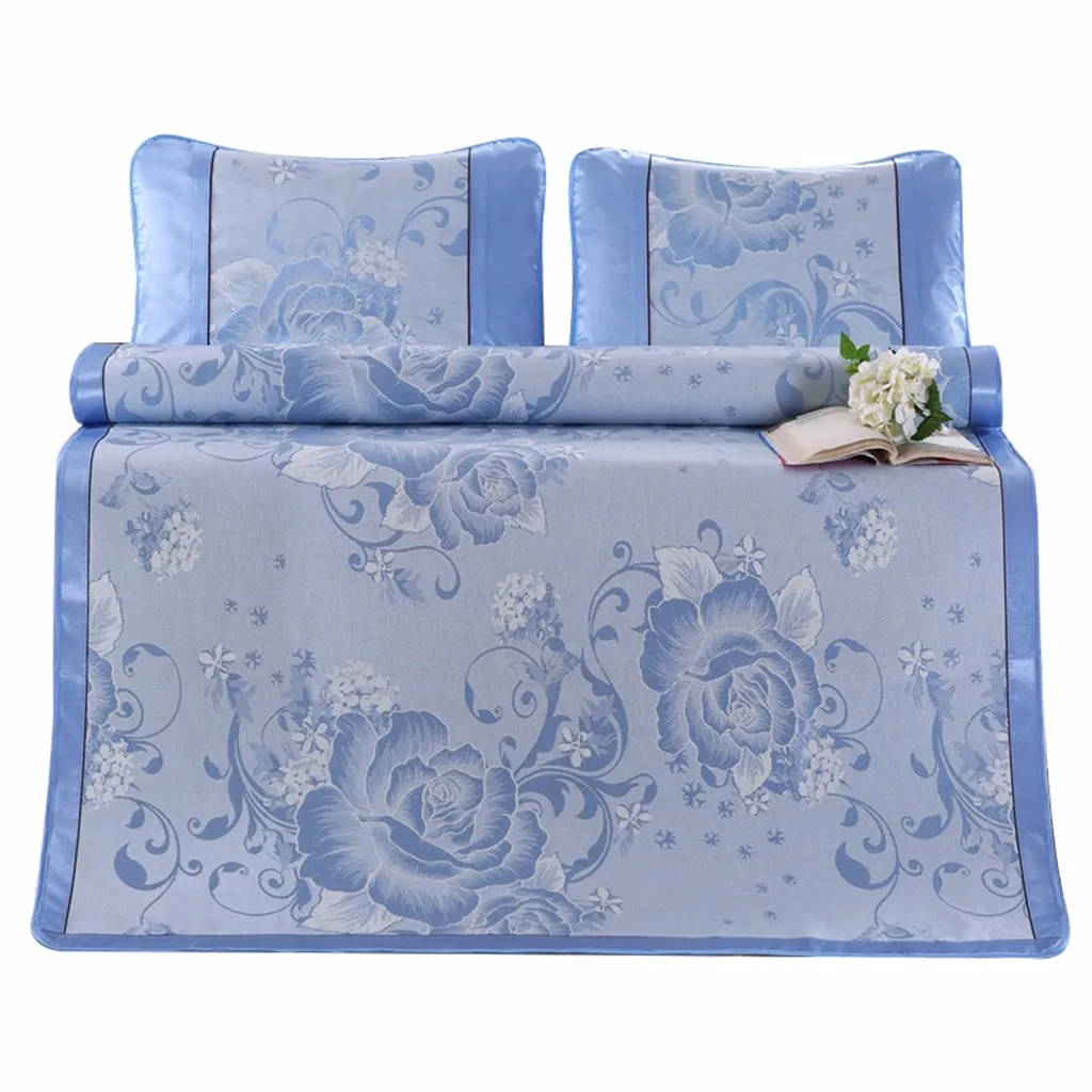 

Summer sleeping mat coverlet bedspread Breathable Ice Silk Sleeping Crib Mattress Mat Cool Pad with Pillow case 180x200cm d90614