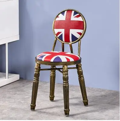 Европейский обеденный стул простой железный арт кафе стол и стул ретро стул для ресторана гостиницы