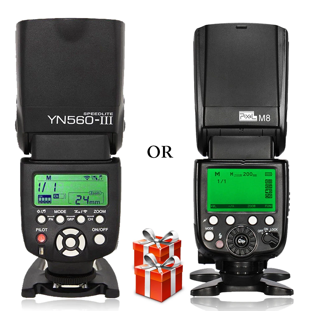 

YONGNUO YN560 III Wireless Flash Speedlite Or Pixel M8 Camera Wireless Speedlite Fill Light For Canon Nikon Sony DSLR Camera
