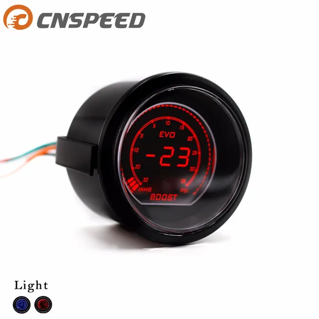 CNSPEED 2'' 52mm Car EVO Digital Turbo Boost Gauge Psi Meter With