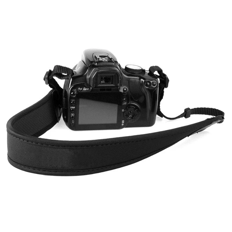 1pc Adjustable Camera Straps Black Elastic Soft Neoprene Neck Strap Belt for Canon Nikon Sony Pentax DSLR New