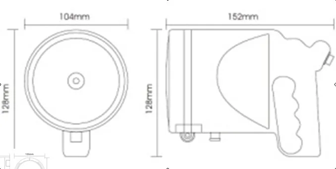 4 inch HID Driving Light KF-K5018 size