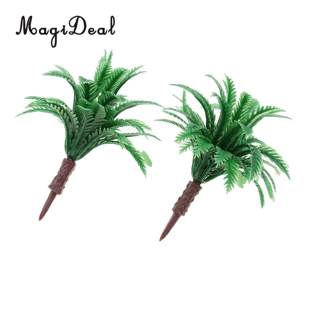MagiDeal 10Pcs 4.5cm Green Tree Models 1/150 N for Train Railroad Railway Garden Courtyard Scenery Greenery DIY Landscape Prop