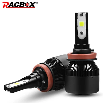 

RACBOX 72W 8000LM H1 H4 H7 H8 H9 H11 HB3 HB4 9005 9006 Car LED Headlight Bulb High Low 12V 24V White 6000K