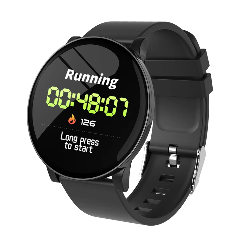 Letike Смарт-часы для мужчин и женщин, измеритель артериального давления, спортивный браслет, фитнес-трекер, измеритель уровня кислорода в крови, умные часы для Android - Цвет: black