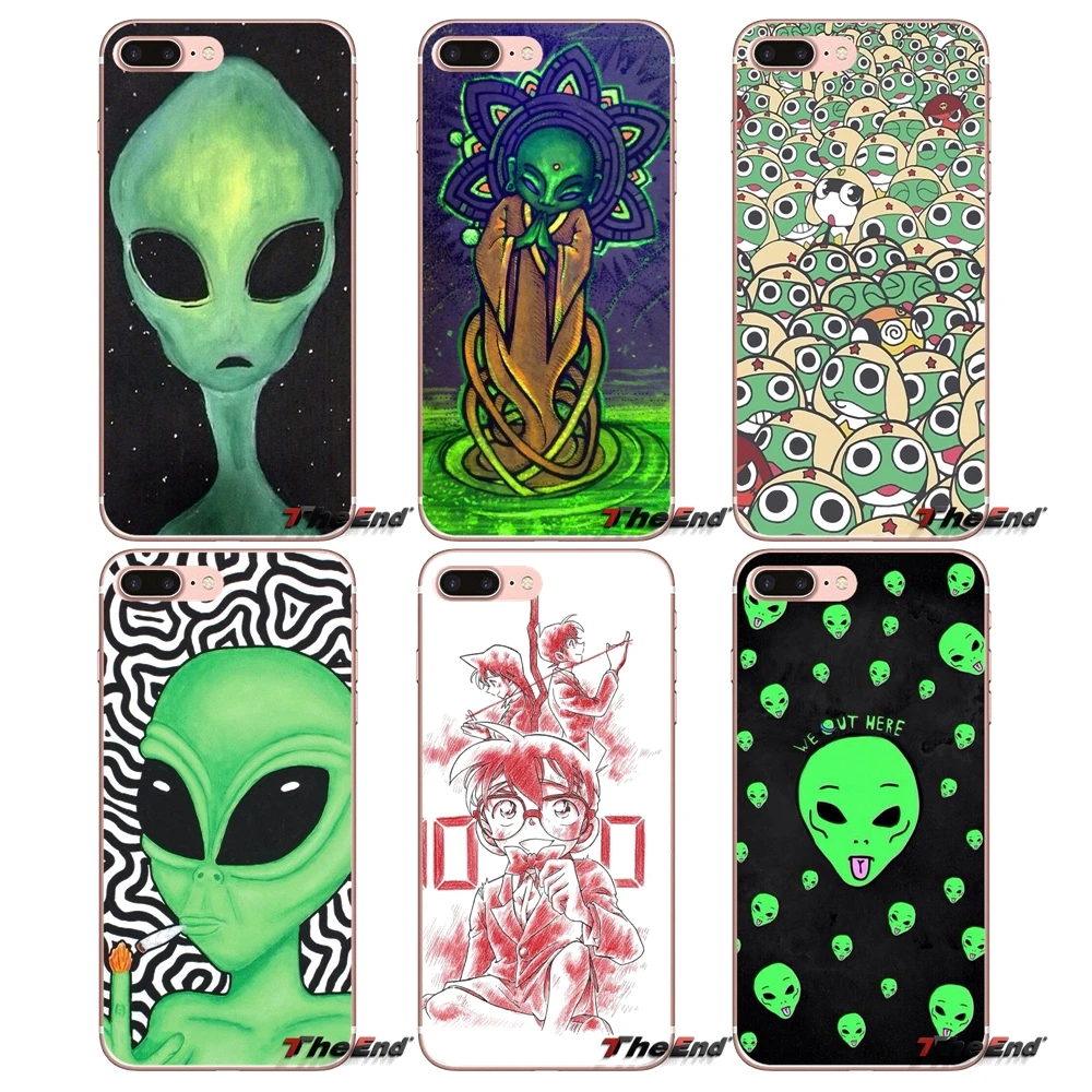 

cute Trippy Alien emoji I believe TPU Case For Samsung Galaxy S9 Plus Note 8 One Plus oneplus 5T Meizu M5s LG V30 HTC U11