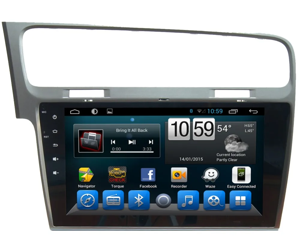 Top 10.1" HD 1024*600 Android 6.0  Car DVD Radio GPS Stereo Navigation Player for VW Golf 7 2013 2014 2015 2016 GPS Radio 4G WIFI BT 1