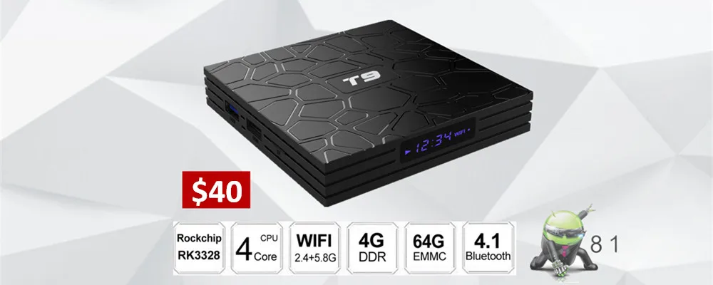 T95 Q плюс Smart Android 9,0 ТВ Box Allwinner H6 4 ГБ 32 ГБ, 64 ГБ и 1080 P H.265 6 K Media Player 2,4G Wi-Fi Декодер каналов кабельного телевидения PK Ми box