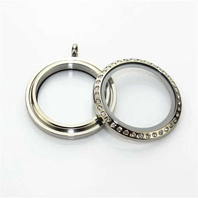 silver glass locket