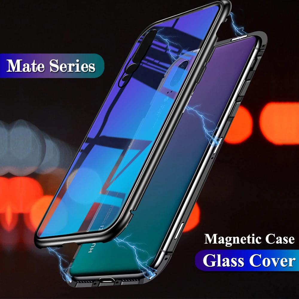 Чехол для Huawei Mate 20 Lite 10 Pro X Магнитный флип чехол Fundas mate20 mate10 закаленное стекло