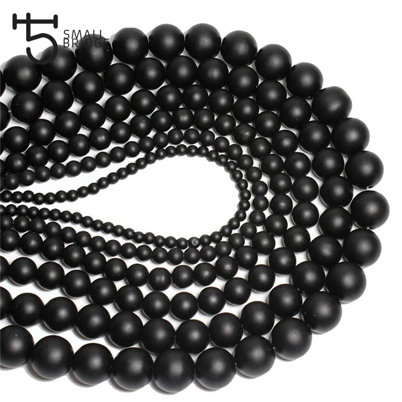 Круглые бусины из натурального камня для изготовления ювелирных изделий