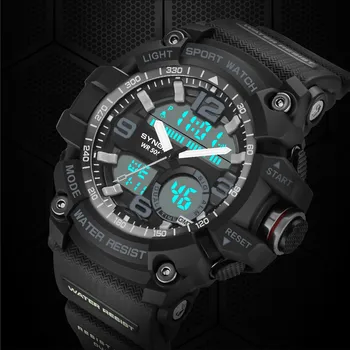 

Sports Watches Large Dial Shock Outdoor Watches Men Digital LED 50M Waterproof Military Watch Alarm Chrono Wristwatches