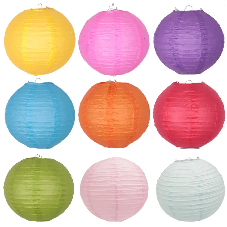 8/ 12/ 16 in Paper Lantern For Wedding Party Event Home Decoration 13 Colors 