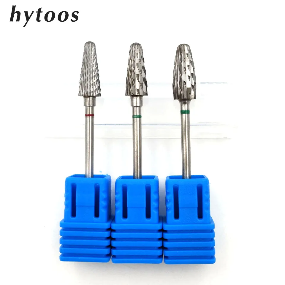 

HYTOOS Cone Tungsten Carbide Nail Drill Bit 3/32" Bits For Manicure Electric Drill Accessories Nail Tools Milling Cutter-HY12