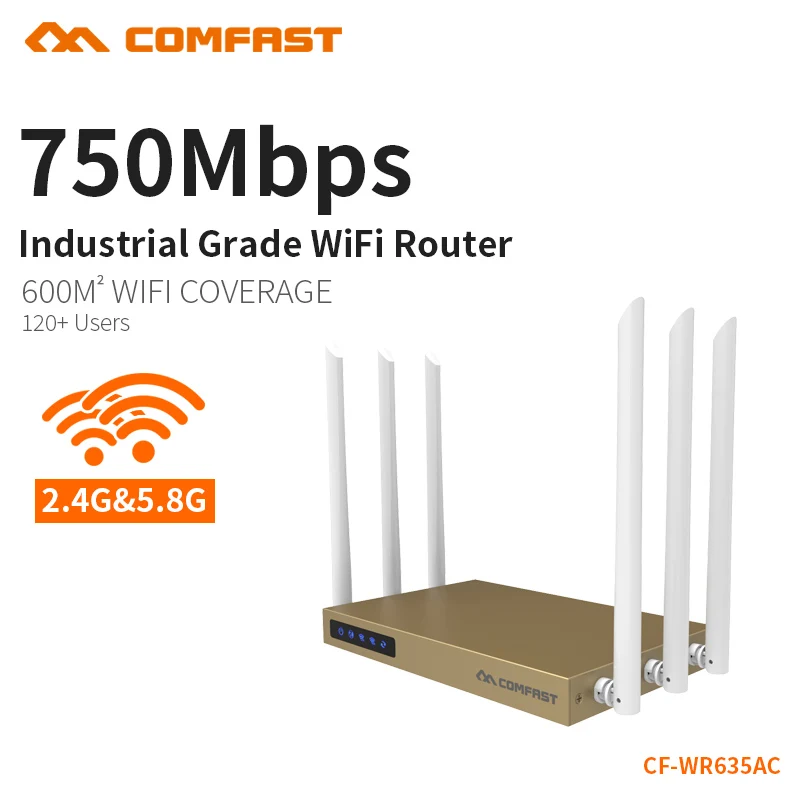 

COMFAST WIFI Router English Version High Gain Antenna 750Mbps WiFi Repeater 2.4G 5GHz Dual Band WiFi Wireless Routers CF-WR635AC