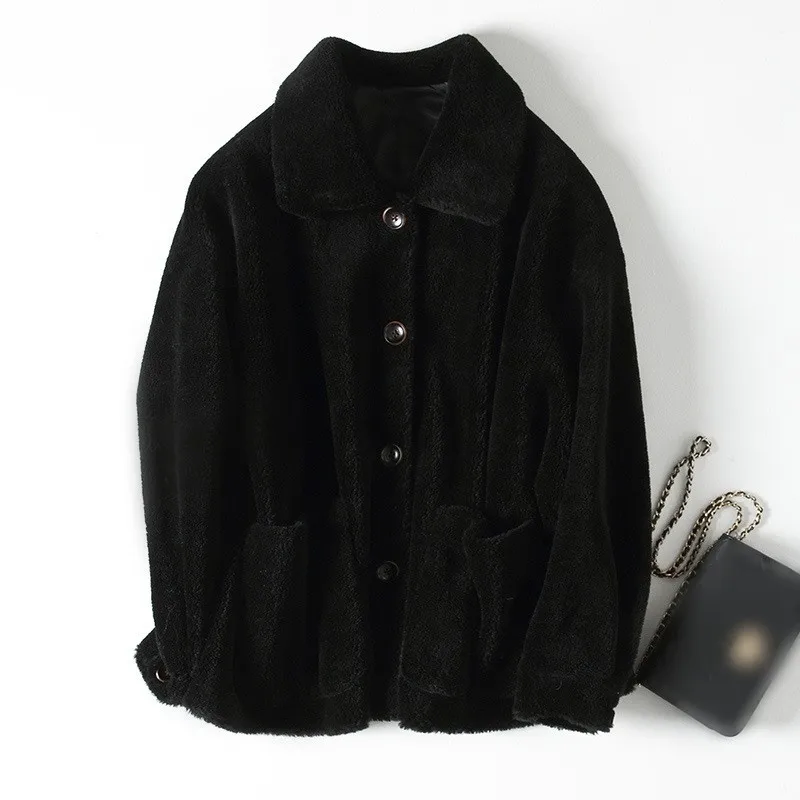 Korean Fashion Shearling Luxury Jackets Real Lamb Fur Coat Women Winter Short Coat Natural Sheep Fur Harajuku Women Clothes 2018 Korean Fashion Shearling Luxury Jackets Real Lamb Fur Coat Women Winter Short Coat Natural Sheep Fur Harajuku Women Clothes 2018