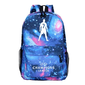 

CP7 Ronaldo Printed School Backpack Canvas Galaxy Backpack Student School Bag Boys Cool School Bag Casual Backpack