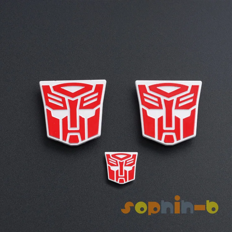 

3PCS Metal Transformed Optimus Prime Trailer Logo Decal MPP10 MPP10B 36 NE-01