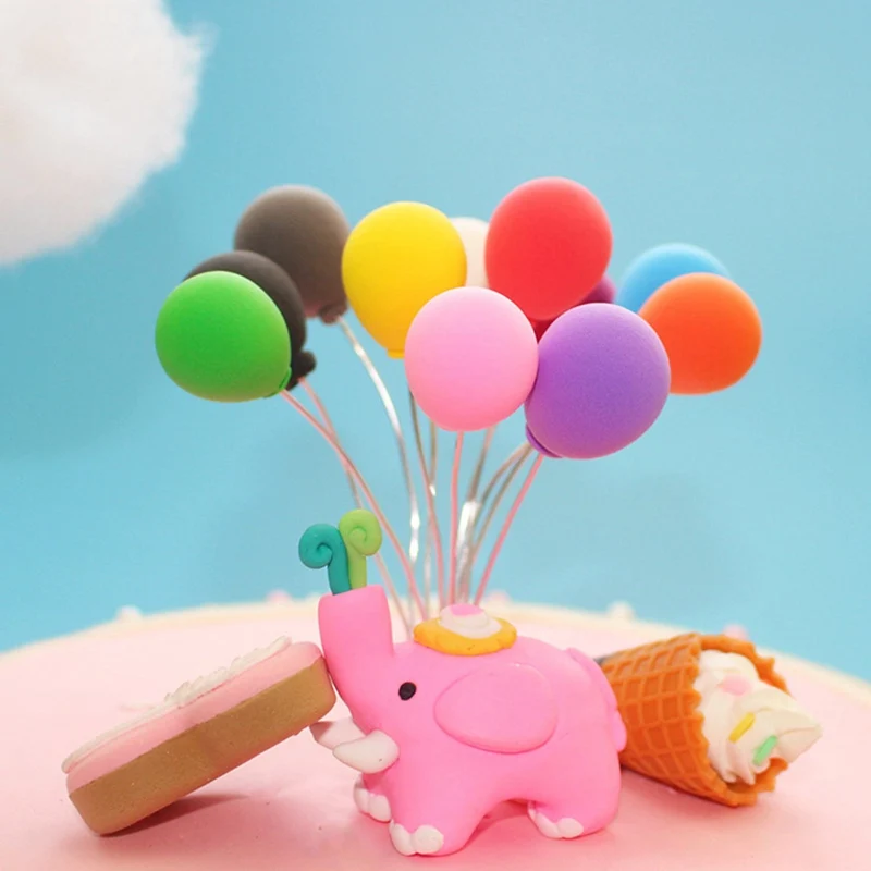 

10 pcs/set Colorful Balloon Cake Decoration Angel Wing Balloon Cake Topper for Party Decoration Dessert lovely Gifts