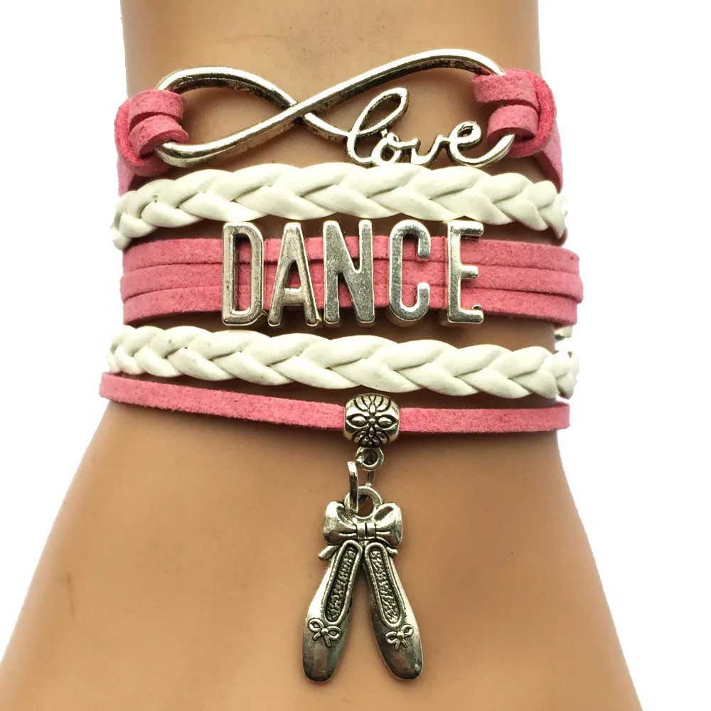 Drop Shipping Infinity Love Dance Bracelet Handmade Friendship Girl's