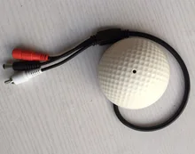 Golf-shape Sound Monitor Microphone Audio MIC For Security DVR Camera System Cable CCTV Microphone Sound Signal Device Wide Rang giantree adjustable cctv microphone audio pickup device monitor safety security device high sensitivity dvr cctv accessories