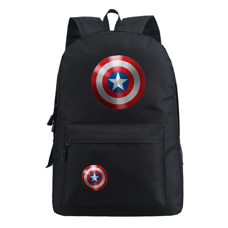 20 Высококачественный капитан Американский Рюкзак Steve Rogers, детские сумки для мальчиков и девочек, Модный популярный узор, дорожный рюкзак для мужчин и подростков - Цвет: 20