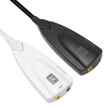 

5HV2 External Usb Sound Card 7.1 With 3.5mm Audio Interface Adapter For Headphone Speakers Laptop Computer PC