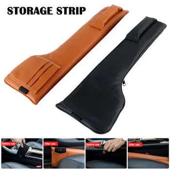 

1 Pair Car Seat Storage Strip Multifunctional Seat Side Gaps Slit Filler Pockets Car Styling