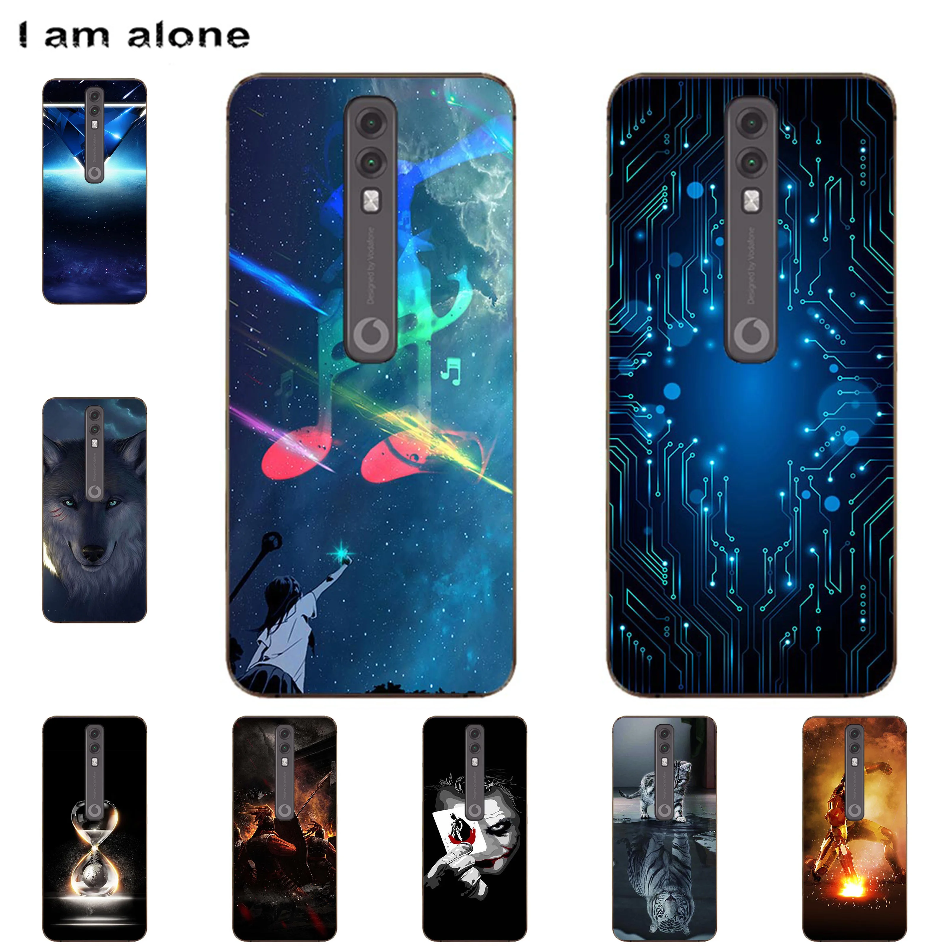 

I am alone Phone Bags For Vodafone Smart V10 5.9 inch Solf TPU Fashion Color Mobile Cases For Vodafone V10 Cover Shipping Free
