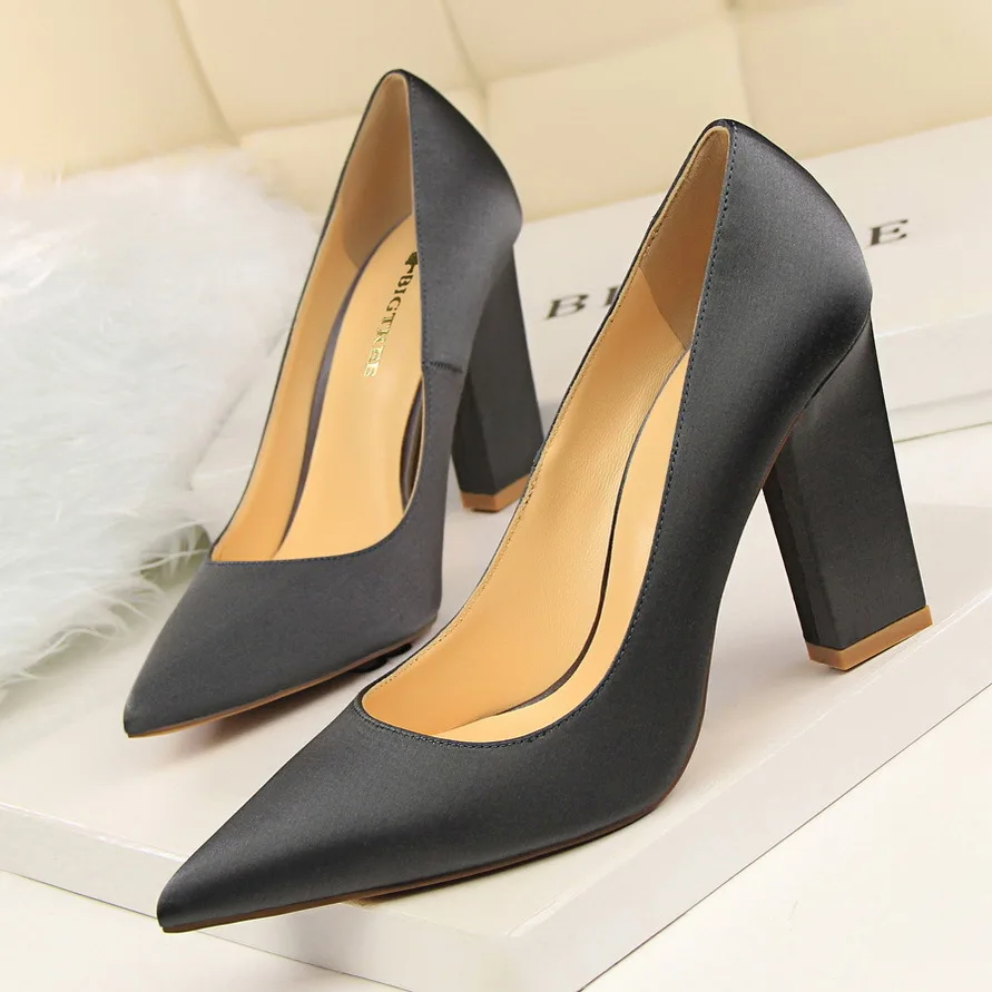 HOT 2017 Sexy Women High Heels Suede Party High Heel Pumps Ladies Wedding Shoes Office Thick