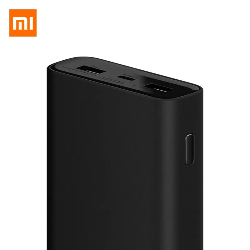 Оригинальный внешний аккумулятор Xiaomi 20000 мАч 3 Mi PLM07ZM с двумя USB выходами