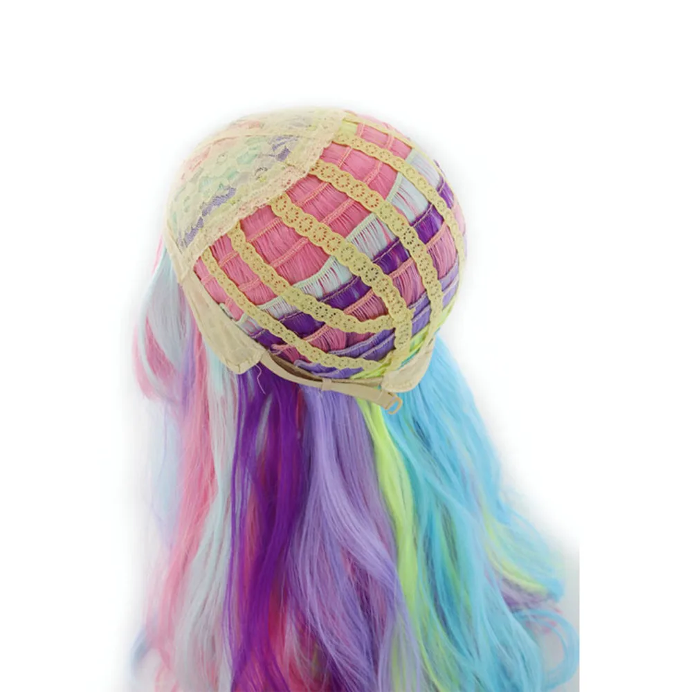 Hot Selling Adjustable Women Long Curly Multi-Color Charming Full Wigs For Cosplay Girls Party or Daily Use Gift Dropshipping Hot Selling Adjustable Women Long Curly Multi-Color Charming Full Wigs For Cosplay Girls Party or Daily Use Gift Dropshipping