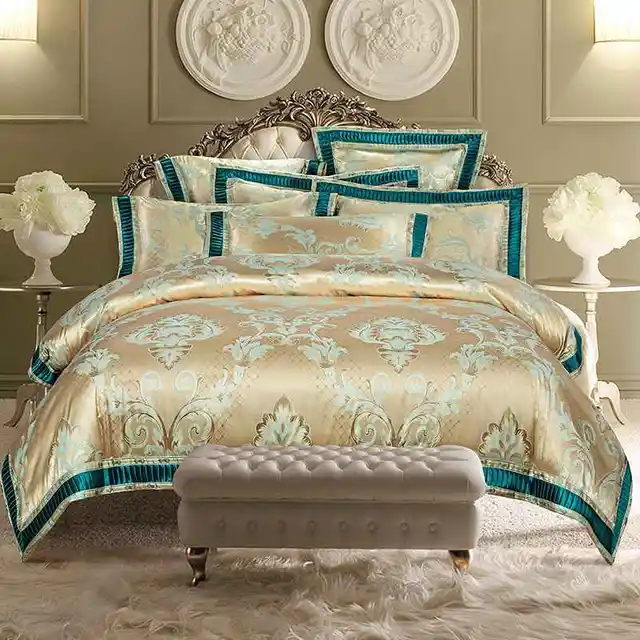 Buy 4/6Pcs Luxury Royal Bedding set Stain Jacquard