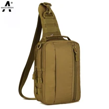 MAGCOMSEN Hommes 1000D Nylon Imperméable Poitrine Sacs Voyage Sling Pack Messenger Épaule Sac Casual Ipad Pack AG-BJDN-041