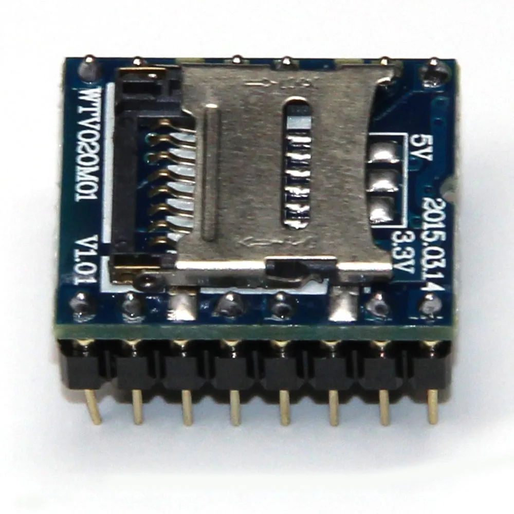1 шт. WTV020 WTV020SD 20SS Mini SD карта MP3 звуковой модуль голосовой для PIC Arduino 2560 UNO R3 16P|module for