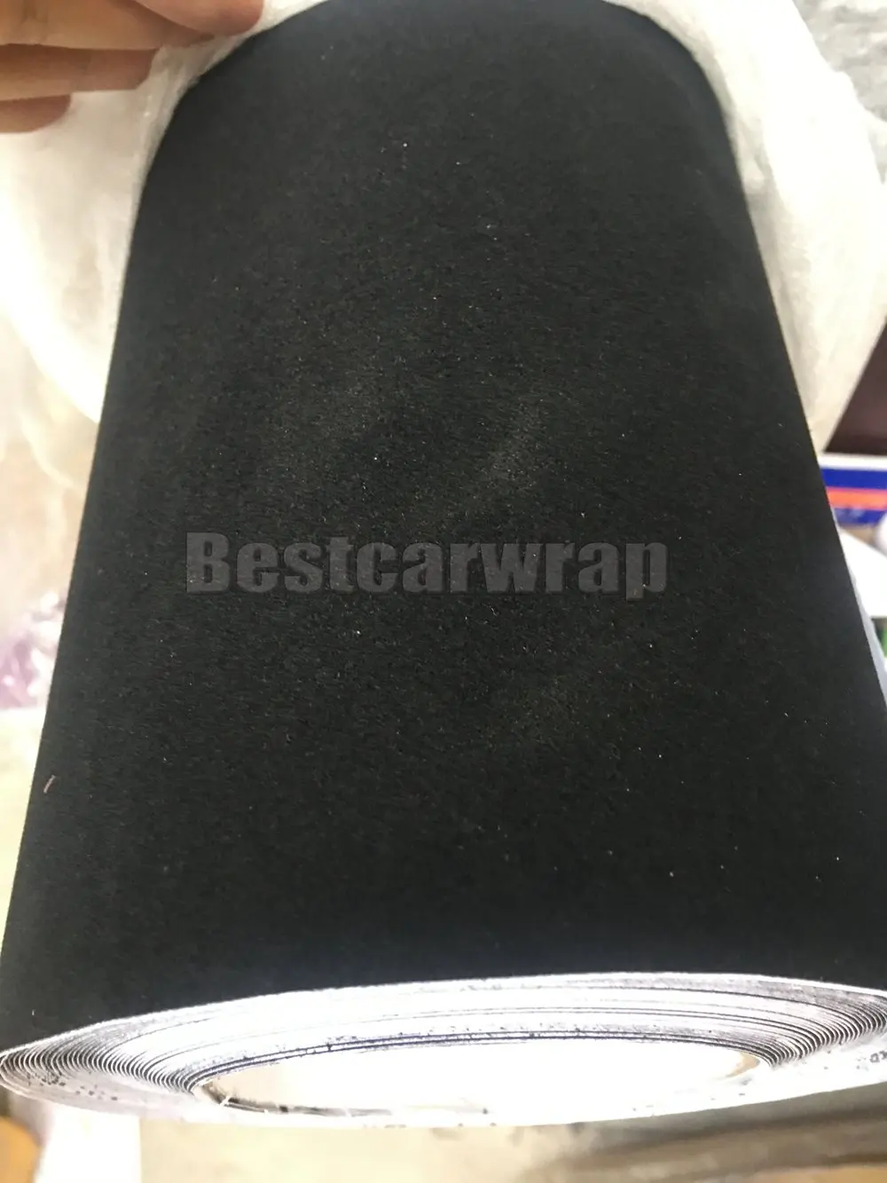 Alcantara Black vinyl velvet  car wrap film foil  Sticker suede leather wrapping  (19)
