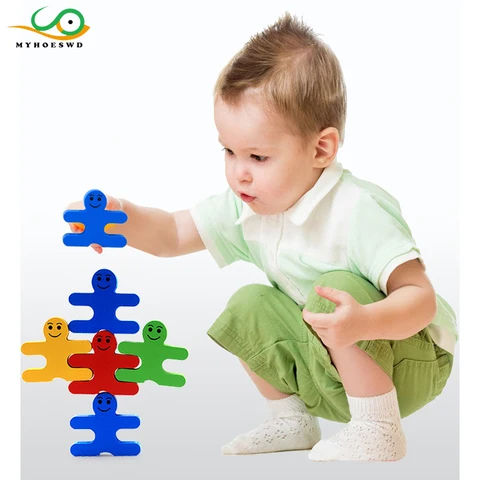 Brinquedos do Bebê Brinquedo de Nidificação de Classificação de Madeira Bloco de Equilíbrio de Construção do Jardim de Infância Educação para o Miúdo Myhoeswd Empilhamento Stack Brinquedos up