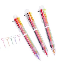 1 шт. шесть видов цветных гелевых студенческие ручки, гелевые чернила, школьные офисные принадлежности, Обучающие канцелярские принадлежности