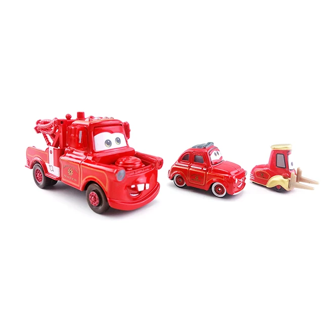 Disney Pixar Cars 2 Red Mater& Luigi& Guido пожарная машина спасательный отряд металлический литой под давлением игрушечный автомобиль 1:55 абсолютно и