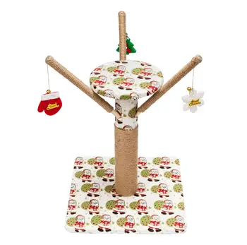 

Christmas Cat Climbing Frame Rising Tower Toy Cat Grinding Claws Catching Board Toy Cat Entertainment Game Toys