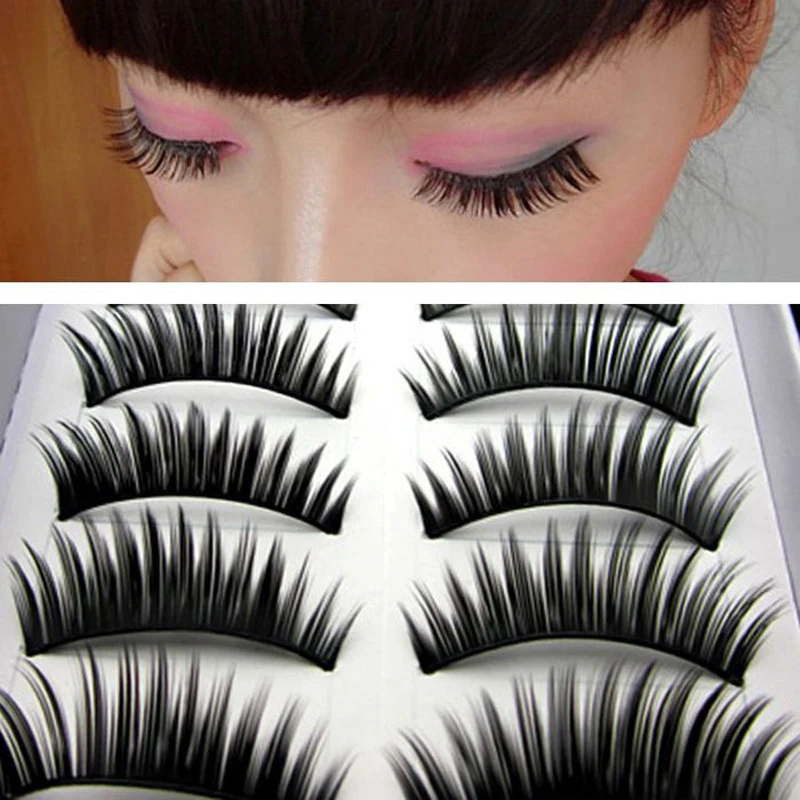 

10Pair Long Dense Eyelash Extension Eyelashes For Building Makeup Natural Cheap Fake Eyelashes Professional Reusable Eye Lash