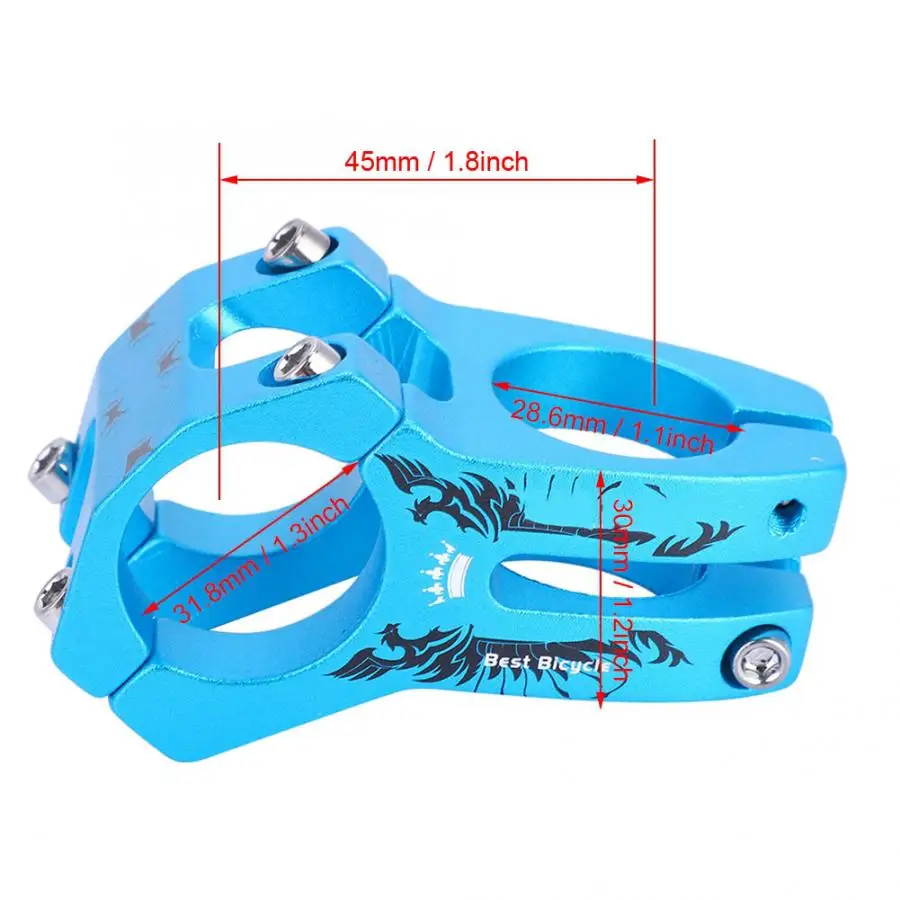 31.8mm Durable Mountain Road Bike Handlebar Stems Aluminum Alloy Bicycle Handle Bar Stem For MTB Bicycle Kit