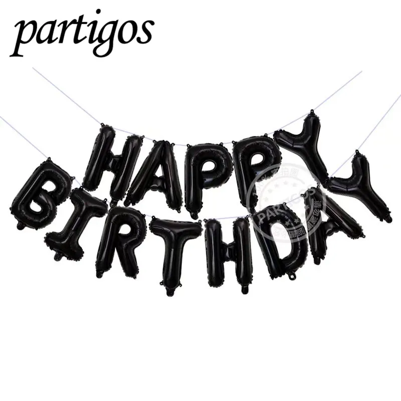 Feliz cumpleaños globo aire cartas Alphabe Rosa hoja de oro globos niños juguete boda fiesta cumpleaños de helio globos fiesta globo