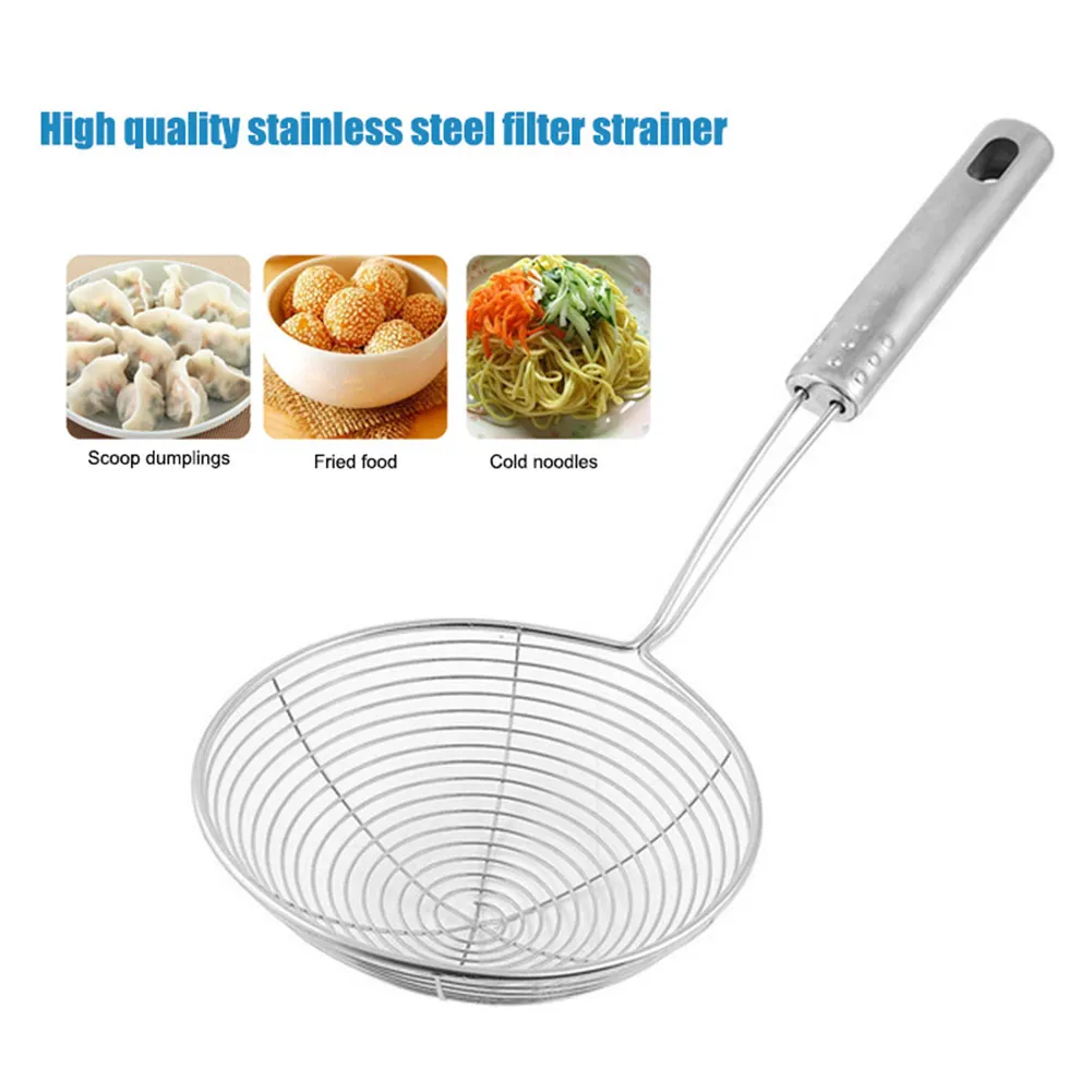Kitchen Stainless Steel Mesh Strainer Colander Cookware Oil Strainer