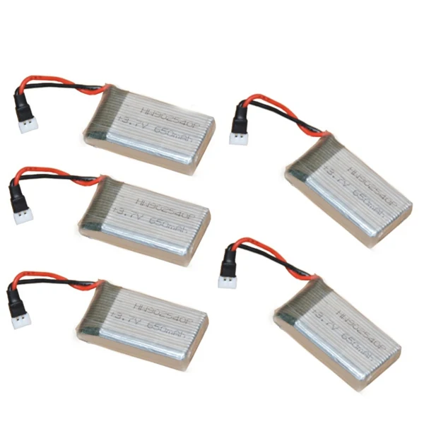 

Wholesale 5PCS JJRC H9D Syma X5C X5SC Parts 3.7V 650mAh Battery